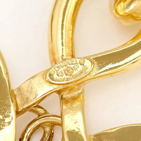 CHANEL CC Logo Large Cross Necklace 26&#034; Gold Tone 93P 3106 Auth #28338 - Picture 8 of 8